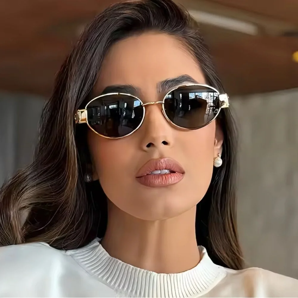 Retro Trendy Famous Brown Sunglasses